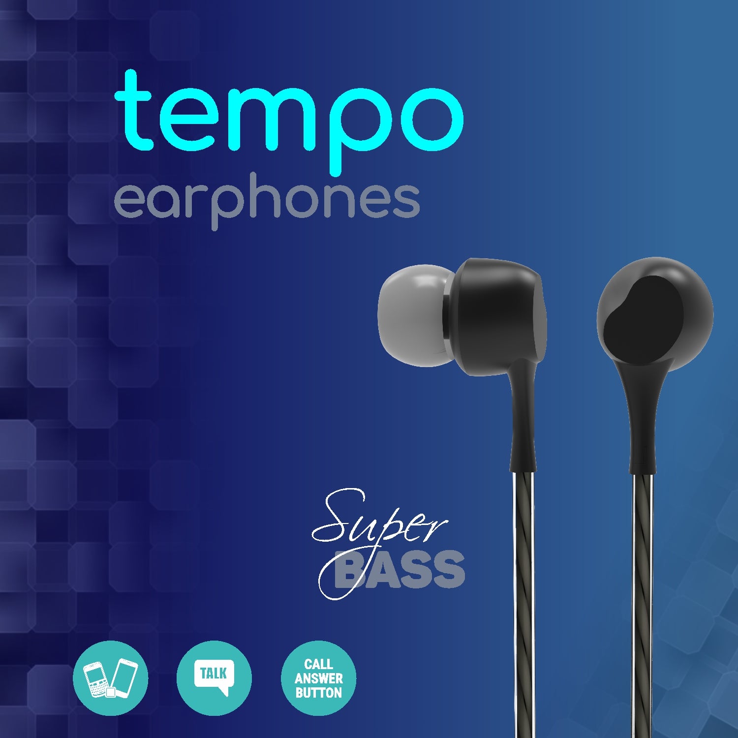 Unix Tempo Earphone – Big Bass, Hi-Fi Stereo & Power Beats for Ultimate Sound