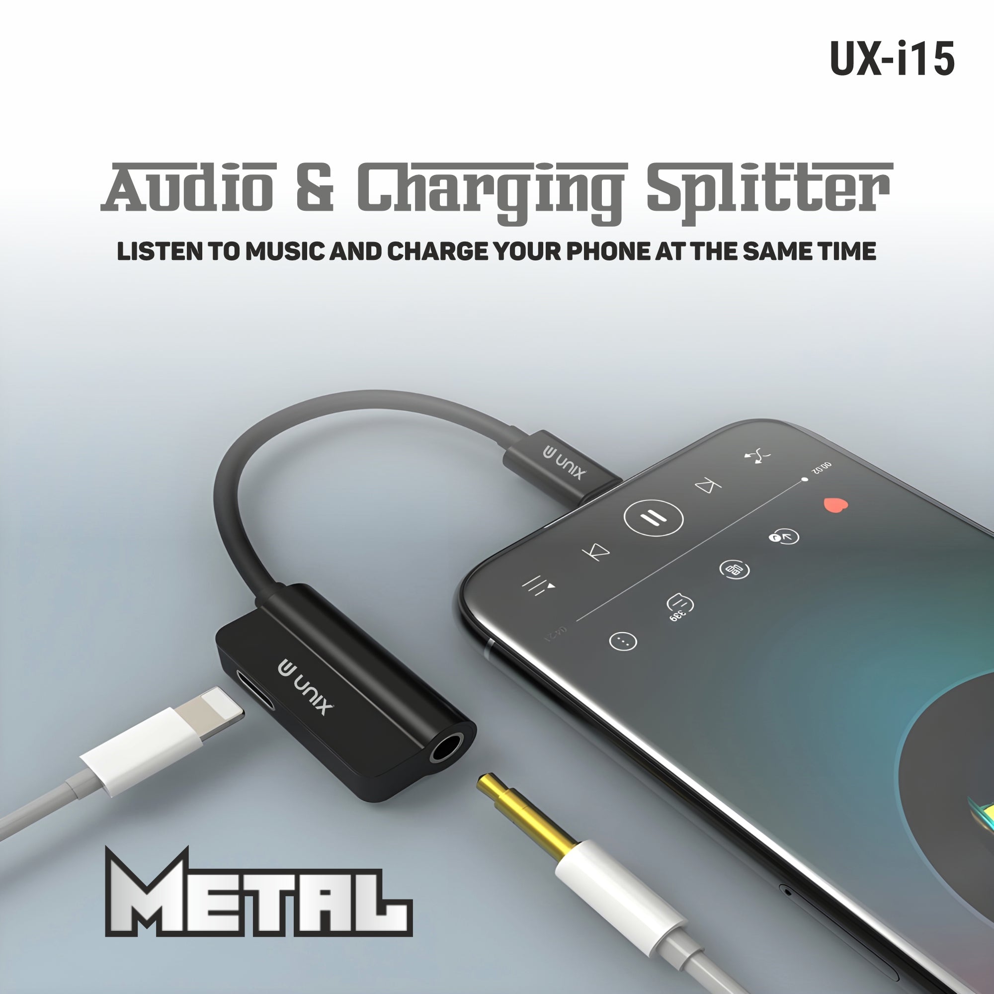 UNIX OT i15 Lightning OTG Adapter | USB to iPhone/iPad | Metal Body