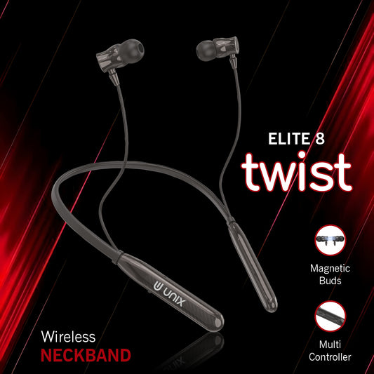 UNIX Elite 8 Twist Neckband with 68H Playtime 