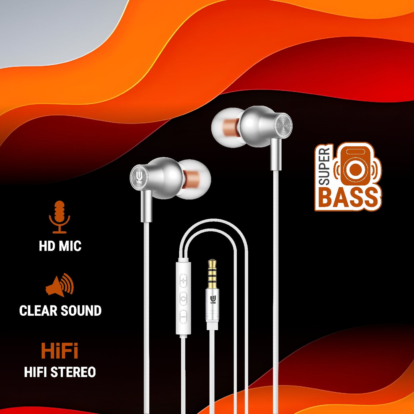 UNIX Alto Wired Earphones With super Bass