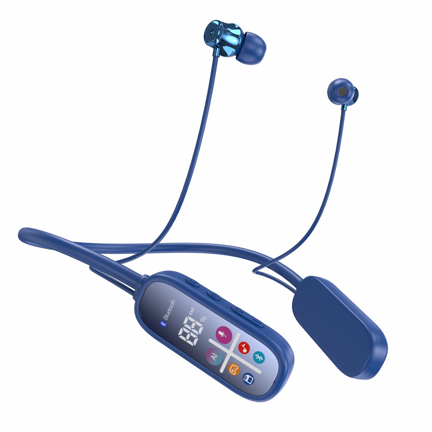 UNIX UX-480 Amor Bluetooth Neckband – Wireless Neckband with LCD Display, Voice Changer & 90 Hours Playtime
