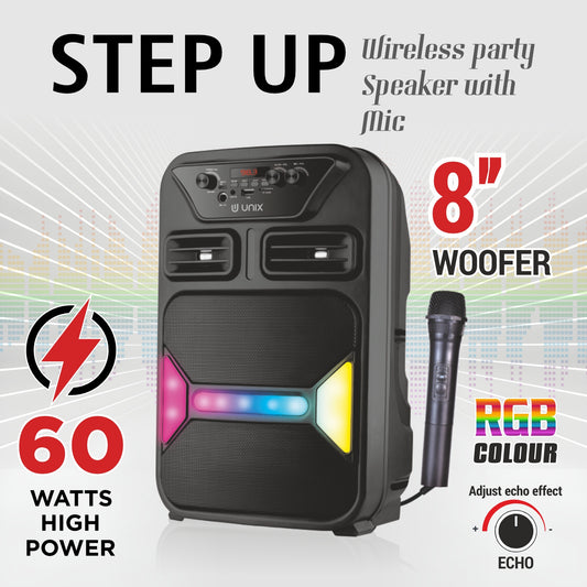 Unix Step Up Bluetooth speaker with RGB lights