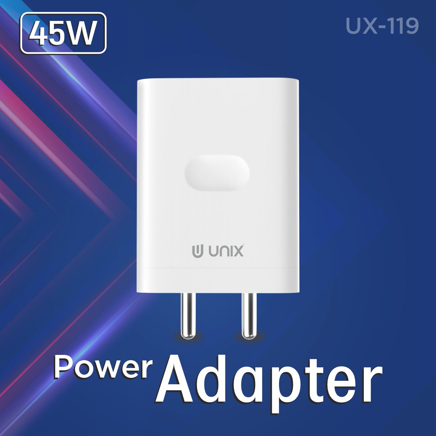UNIX UX-119 45W All-in-One Fast Charger with Multi-Layer Safety Protection