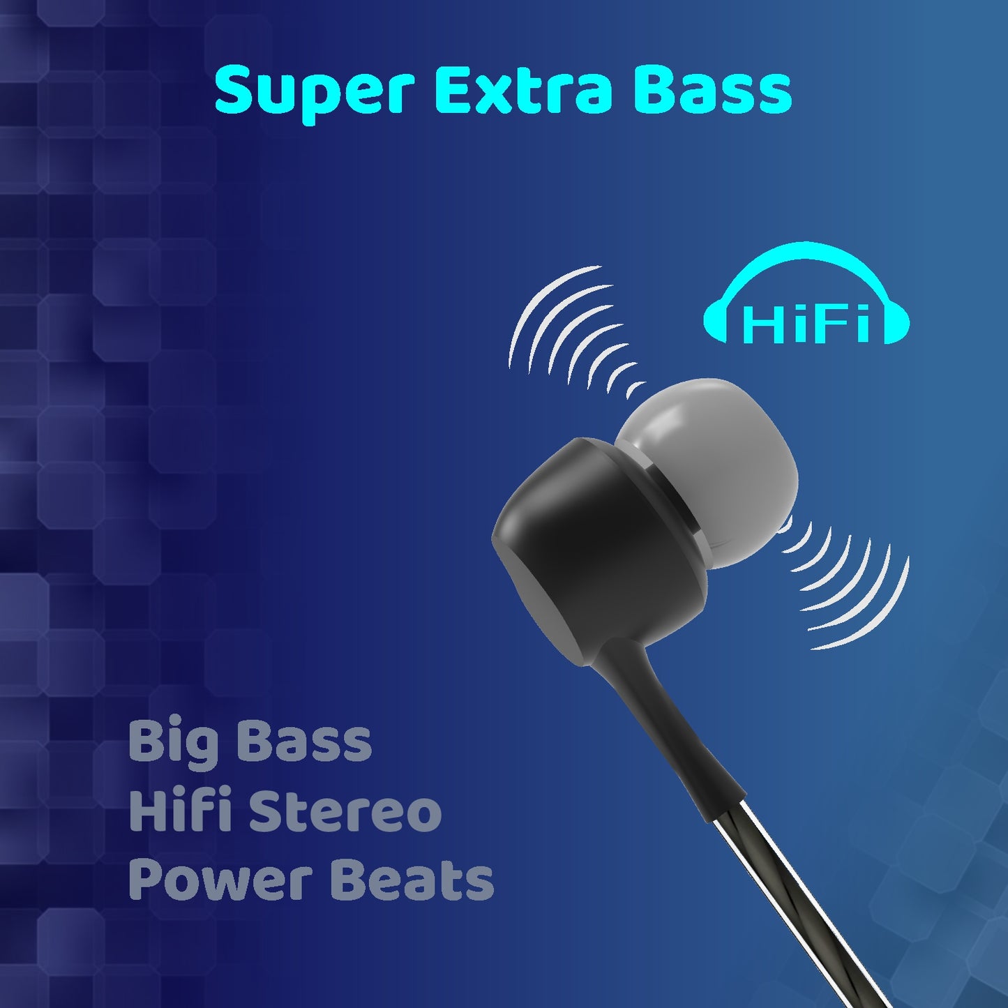 Unix Tempo Earphone äóñ Big Bass, Hi-Fi Stereo & Power Beats for Ultimate Sound