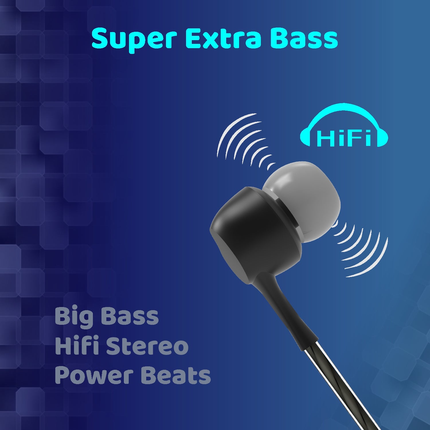 Unix Tempo Earphone – Big Bass, Hi-Fi Stereo & Power Beats for Ultimate Sound