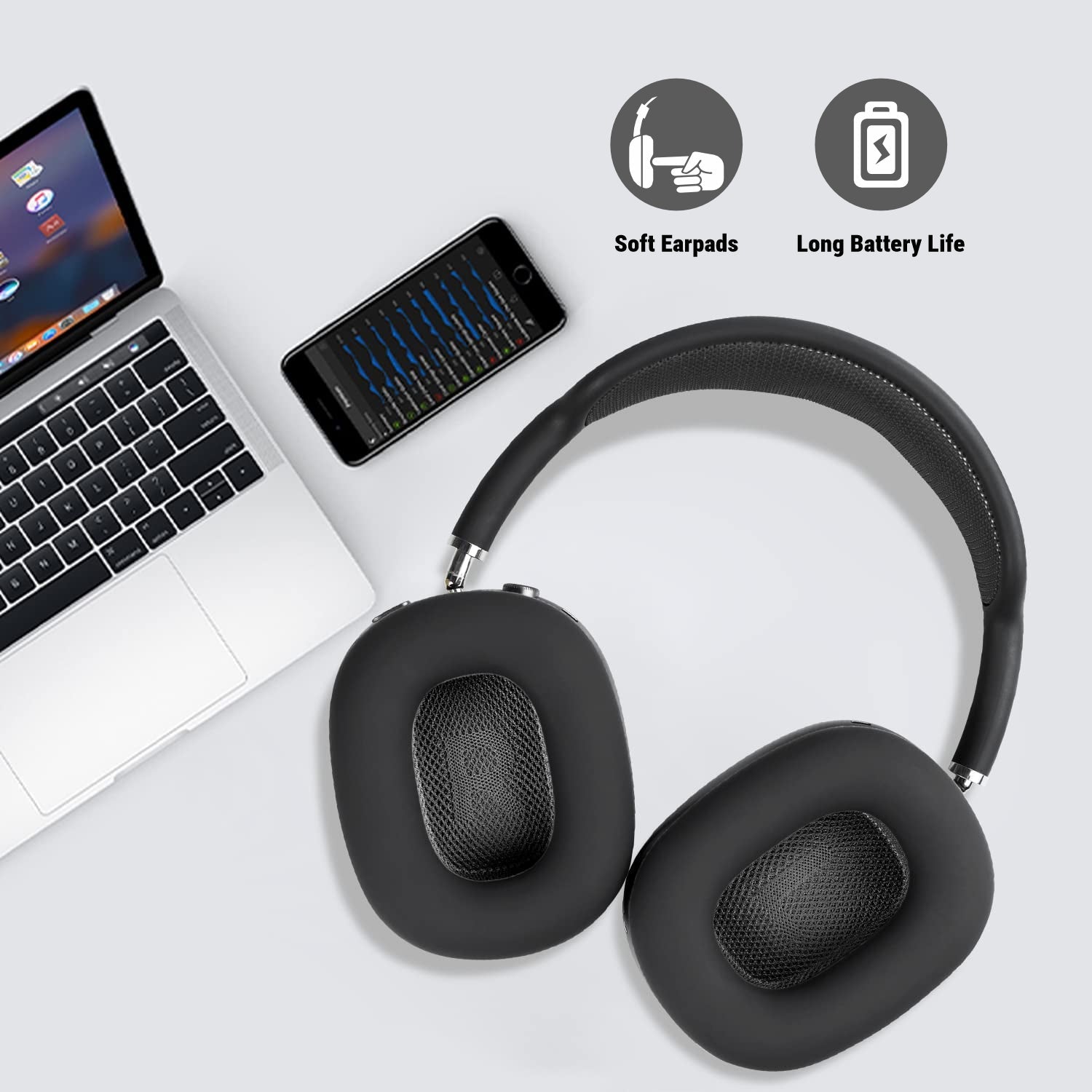 UNIX UX-W2 DUET Wireless Headphones with 42H Playtime long battery life