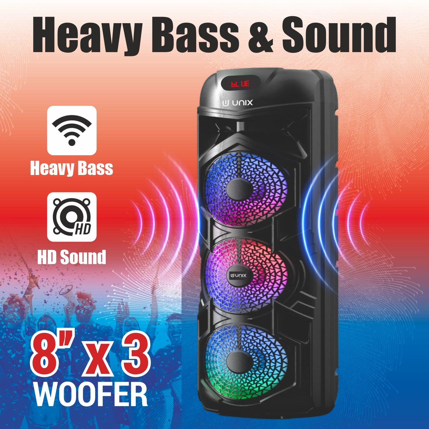 Decibelz Rhythm 50W RGB Party Speaker