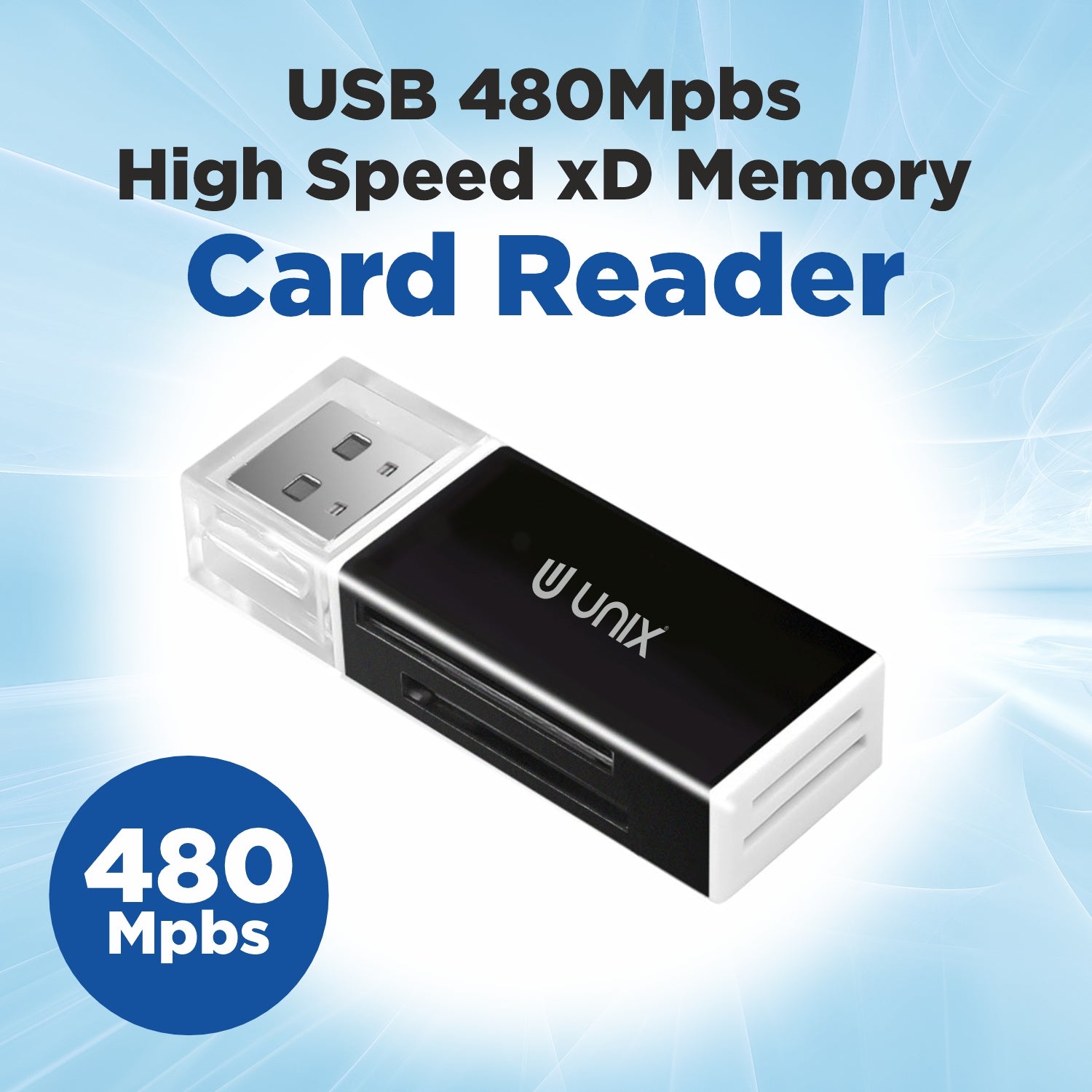 UNIX CR10 High-Speed Multi Card Reader | USB 3.0 | Metal Body | 480Mbps