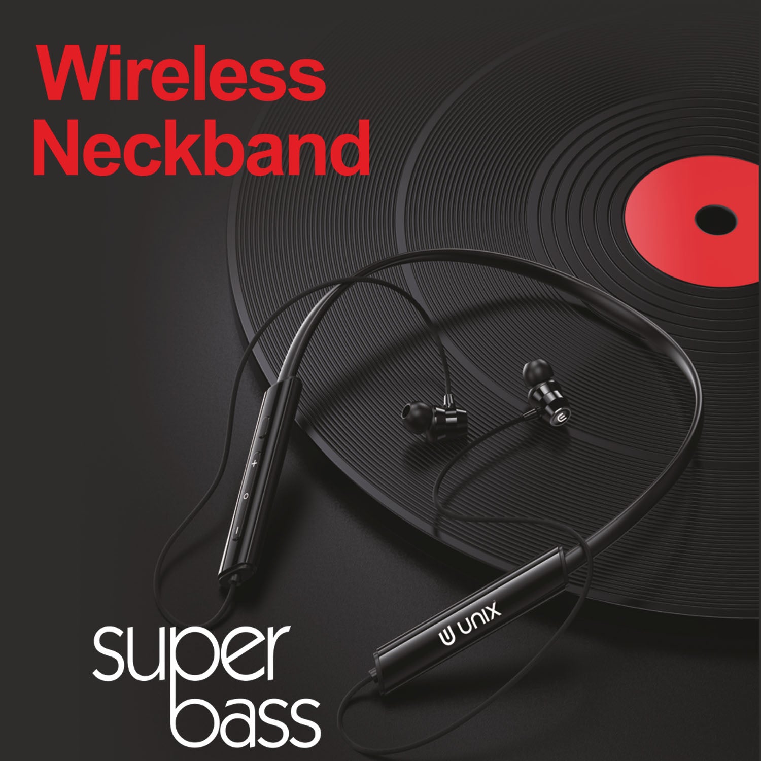 Unix Movie-It UX-W300 Bluetooth Neckband äóñ 62 Hours Playtime, ENC, Super Bass