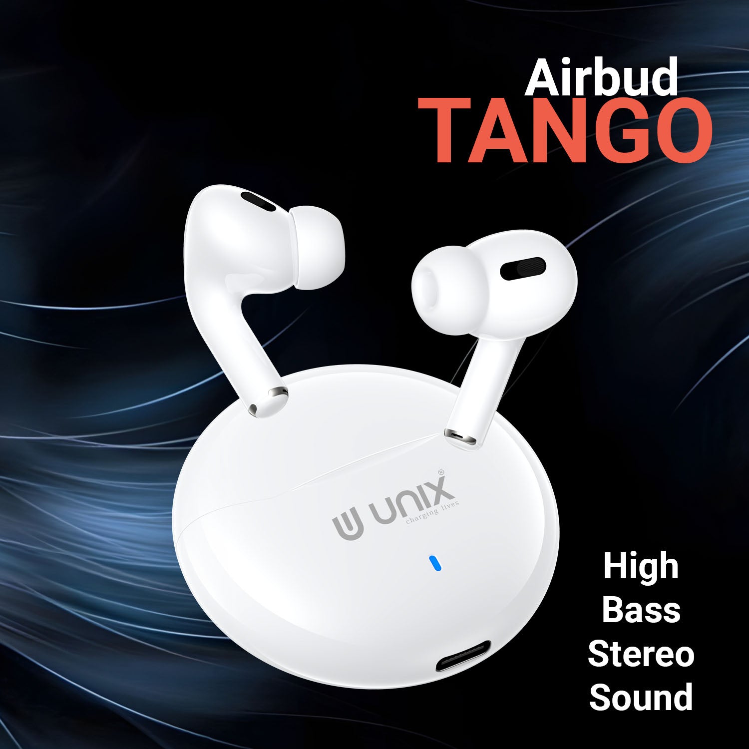 UNIX UX-HP10 Tango Compact TWS Earbuds – 40 Hours Playtime, Precise Bass & Touch Controls