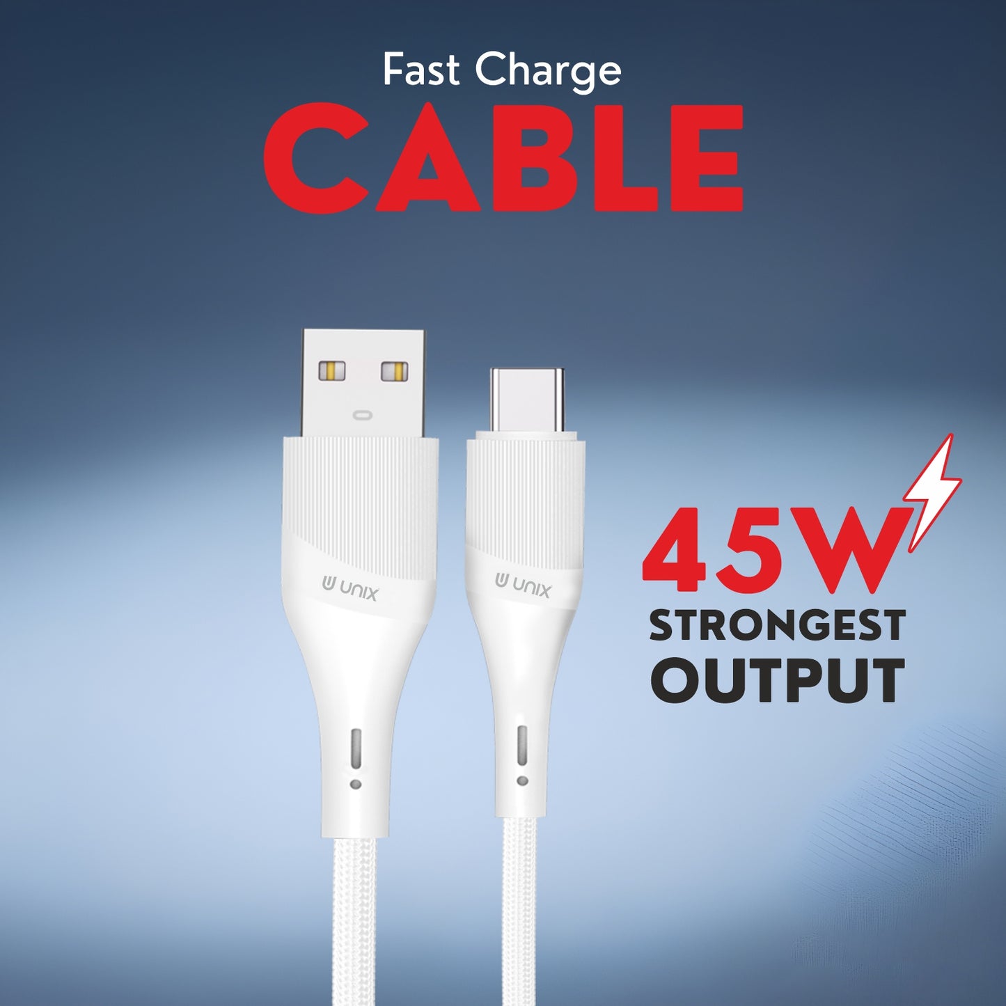 UNIX UX-R200 45W Fast Charging Nylon Cable