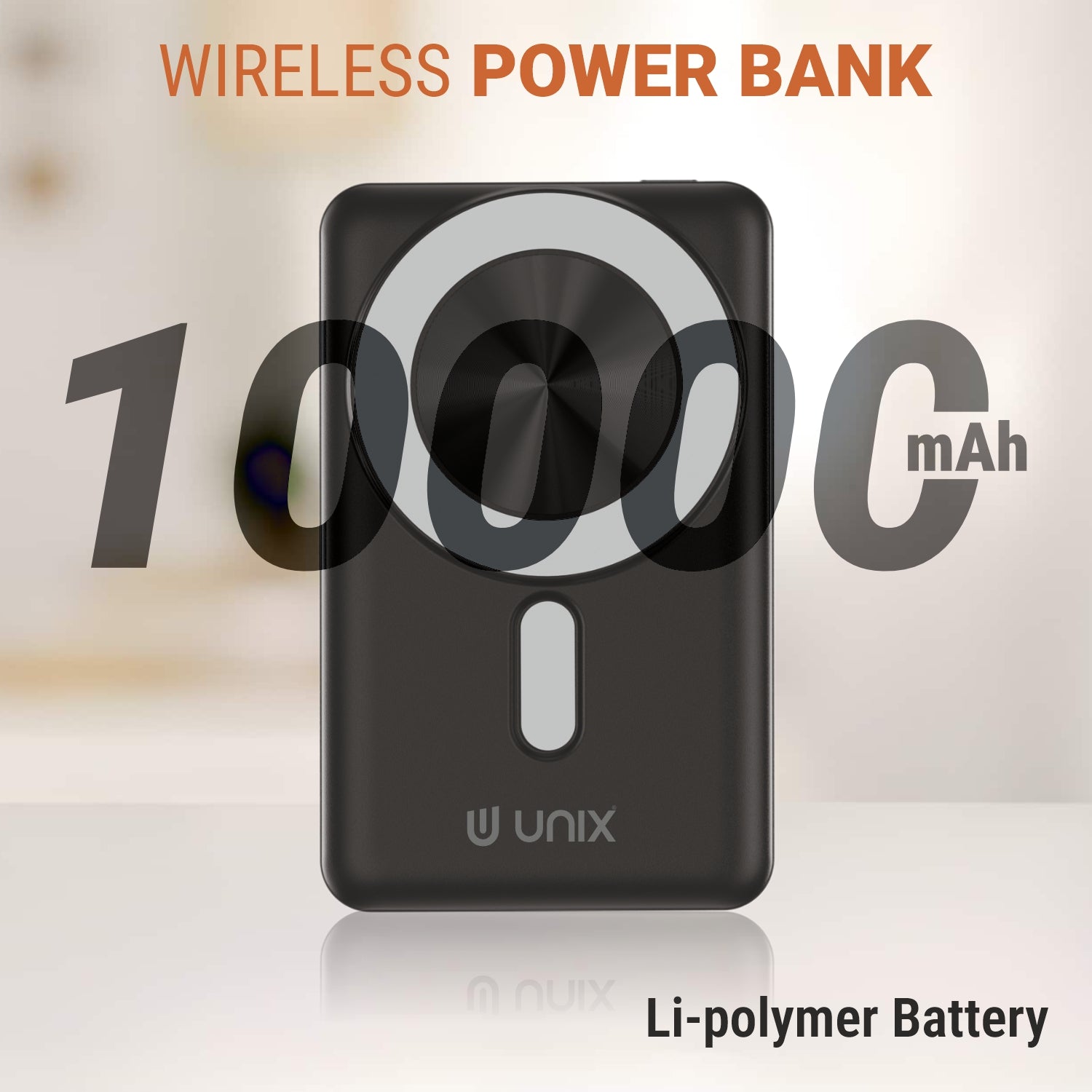 UNIX UX-1524 Rush 10000mAh Wireless Power Bank