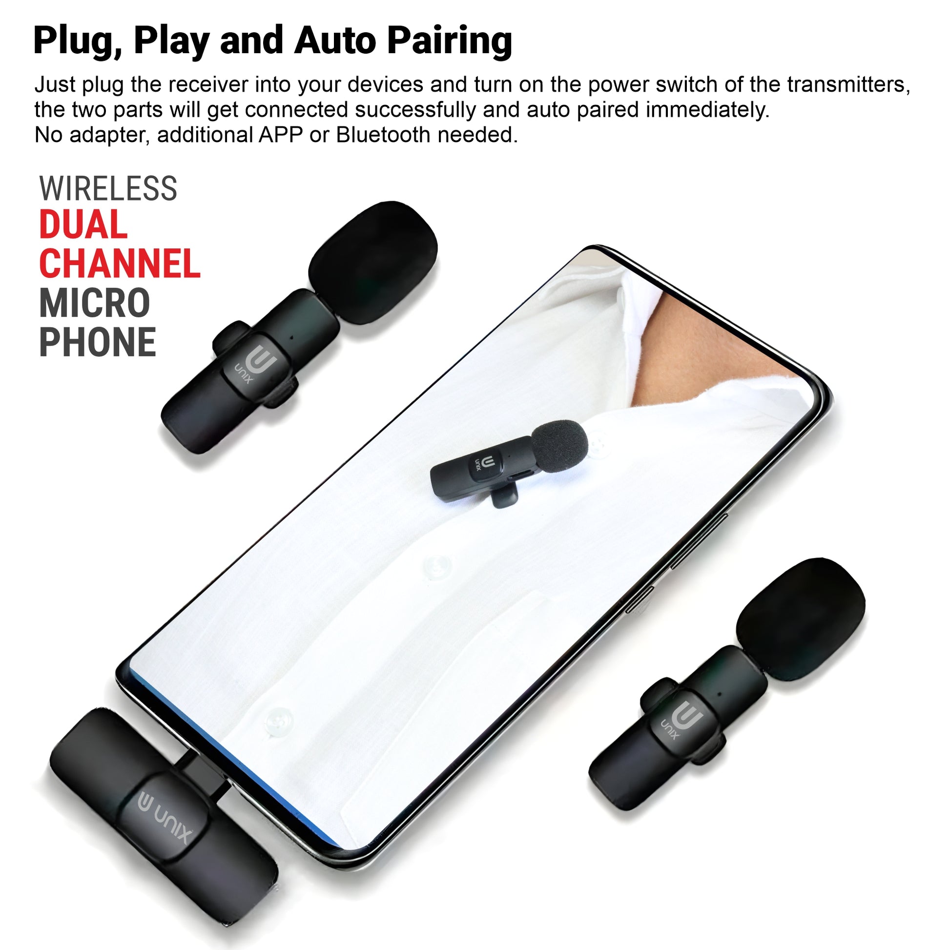 UNIX MC2 Wireless Dual Microphone