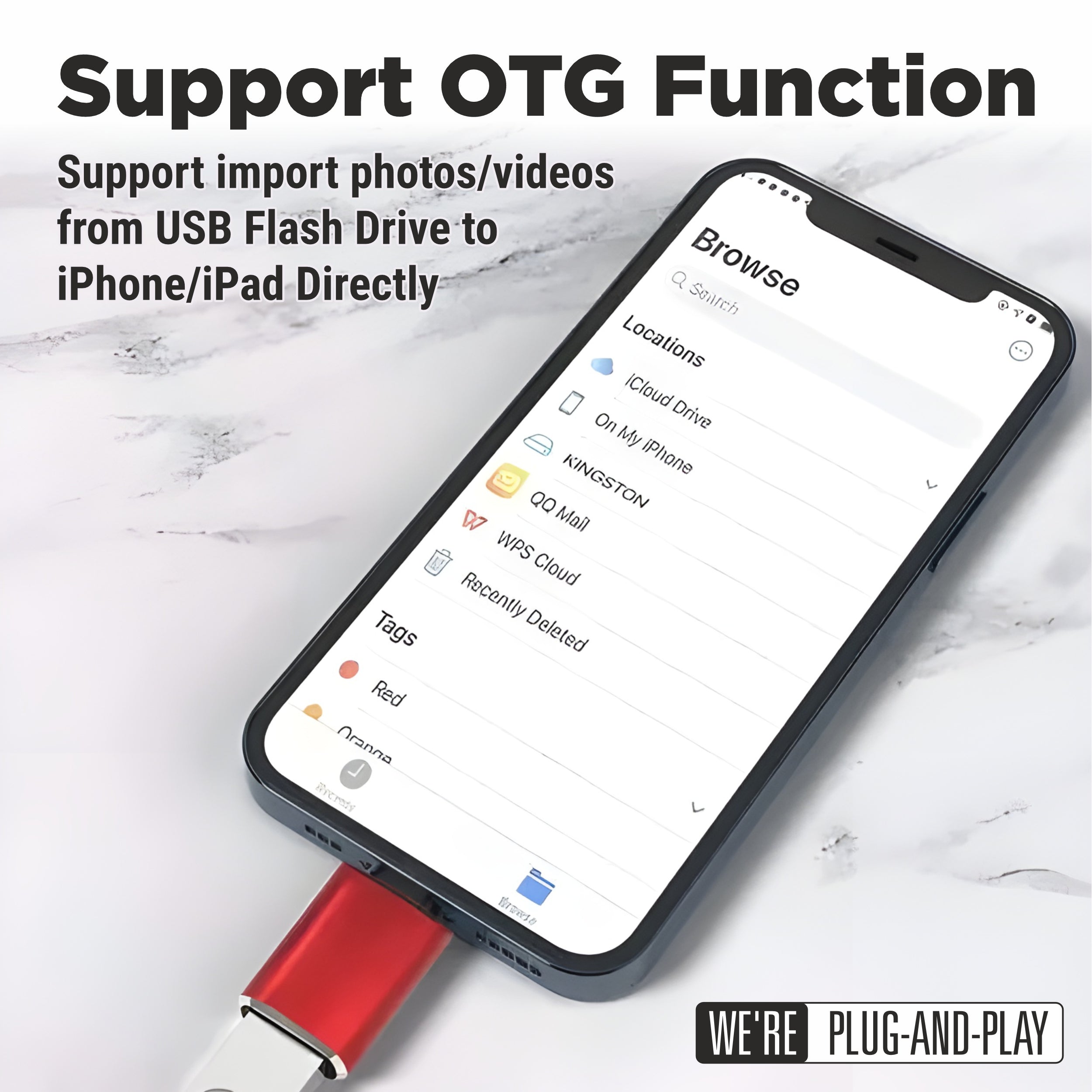 UNIX OT i13 Lightning USB OTG Adapter | iPhone/iPad Compatible | Metal Body