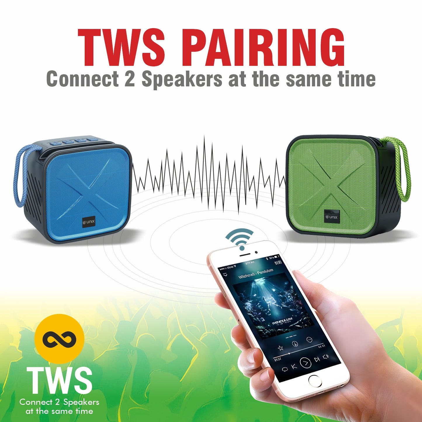 UNIX Blast RAW 7W Portable Wireless Speaker