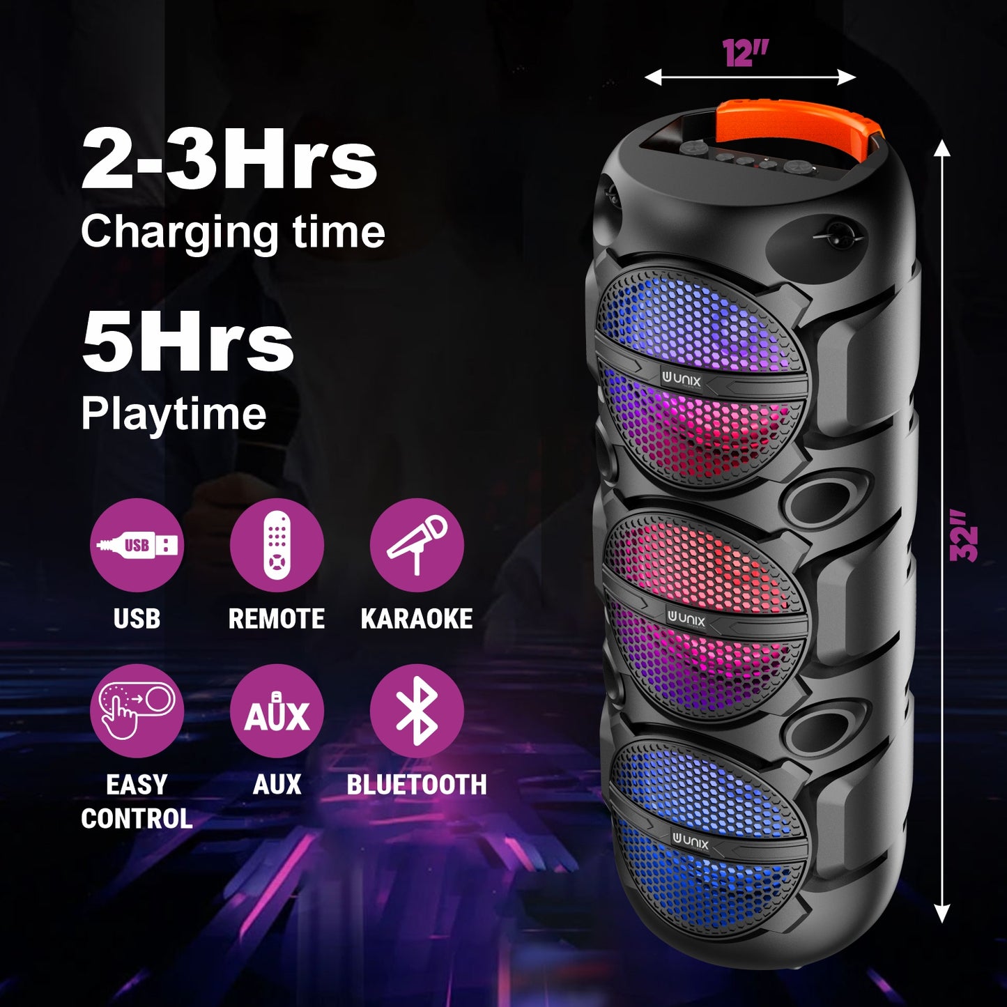 UNIX Amaze 50W Wireless Party Speaker