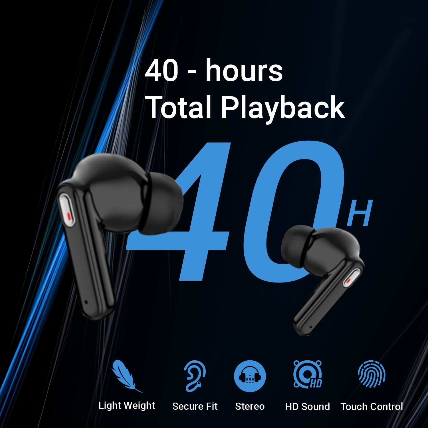 Unix UX-W4 Wings Airbus -Premium Sound and upto 40 Hours Play Time - Unixindia.