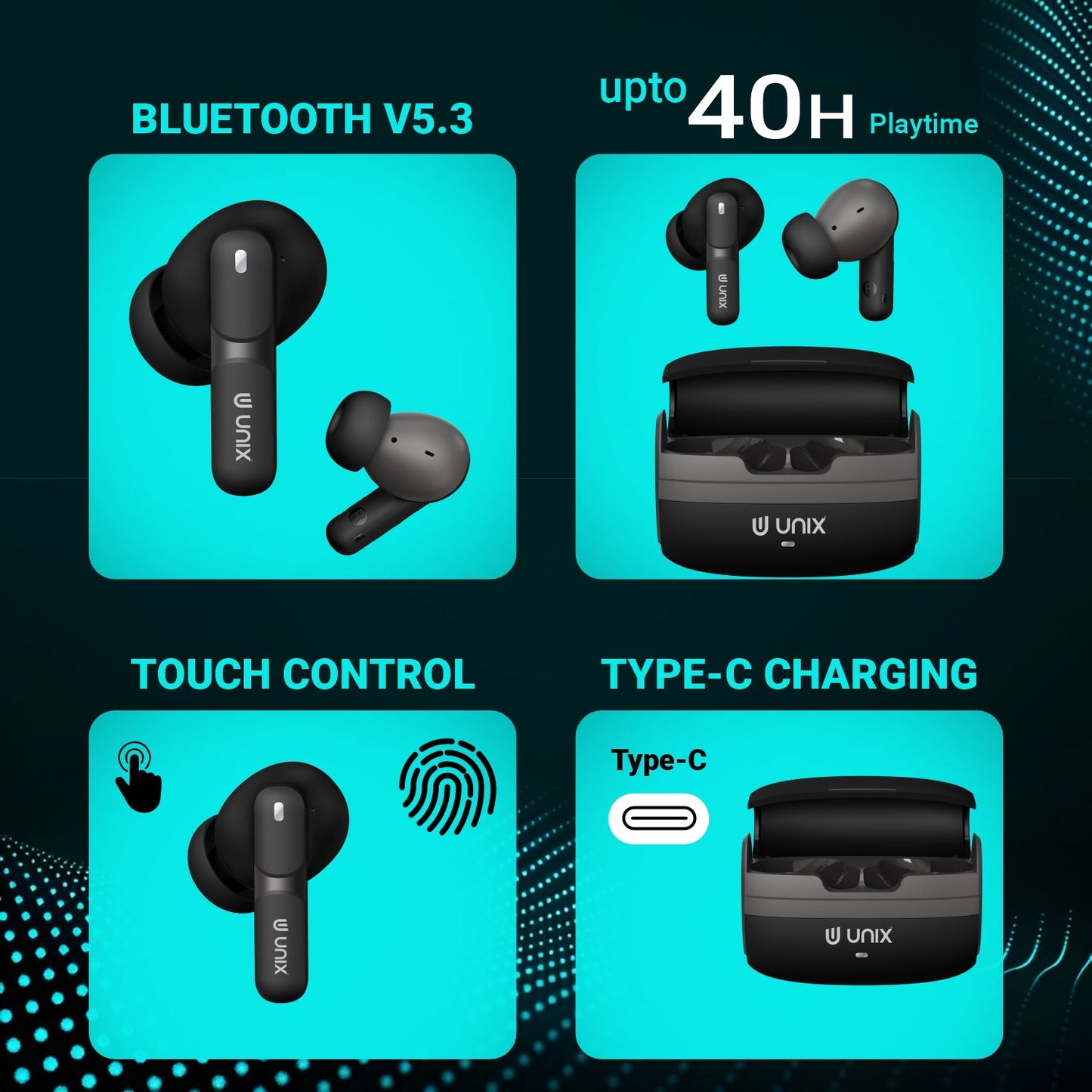 touch control Wireless Earbuds