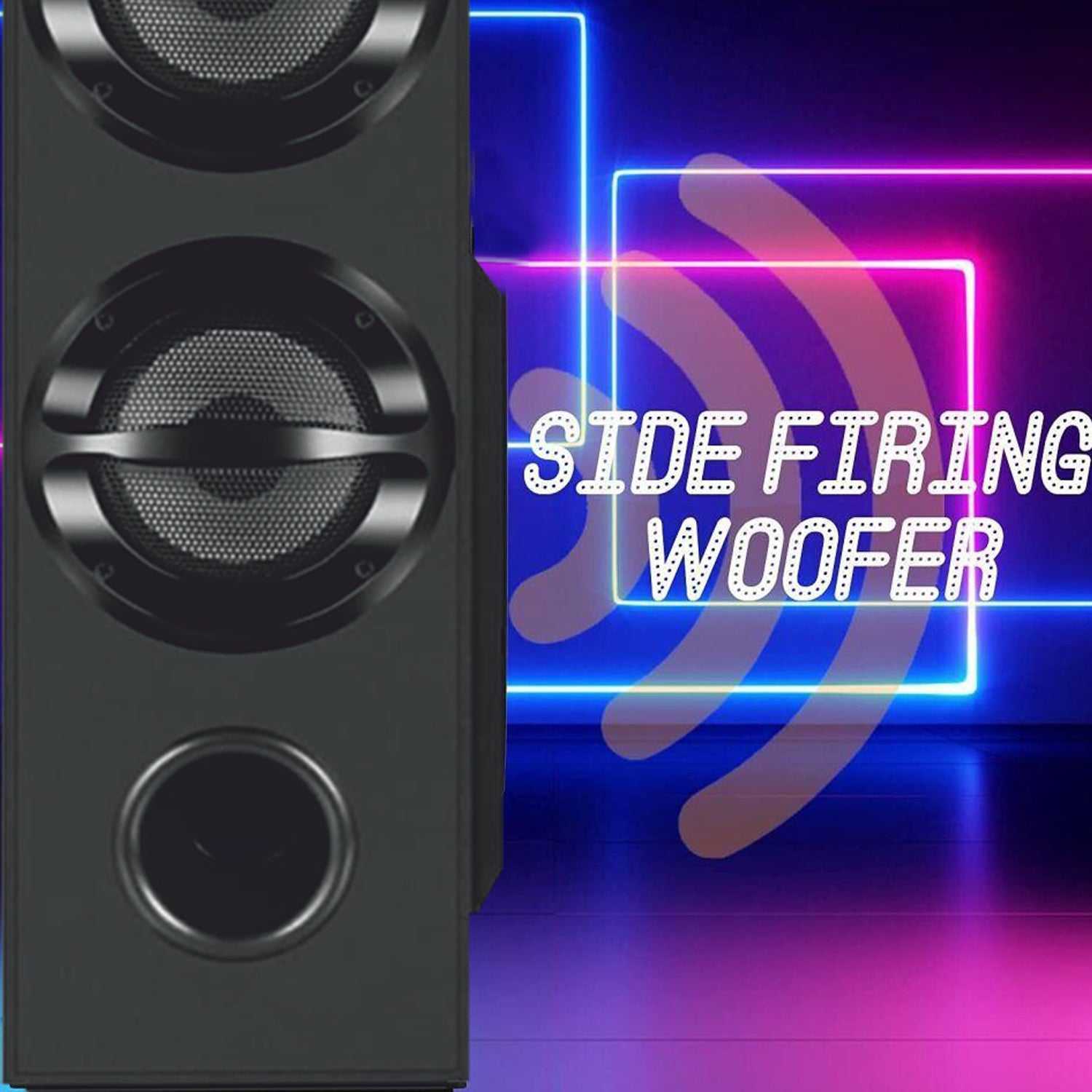 UNIX Boom 24 Sound Tower Speaker – 50W Power, Extra Bass Woofer, Multiple Connectivity & Remote