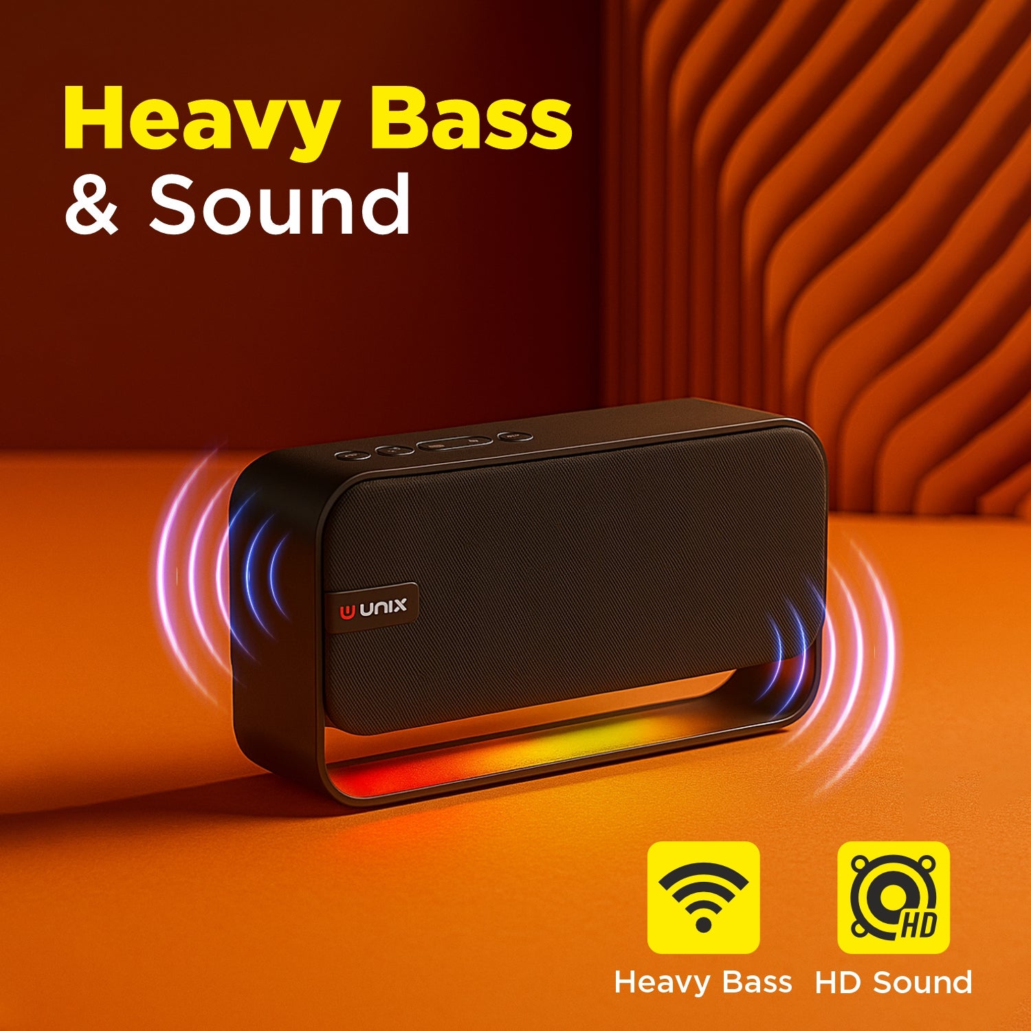 Quad 12W RGB Bluetooth Speaker