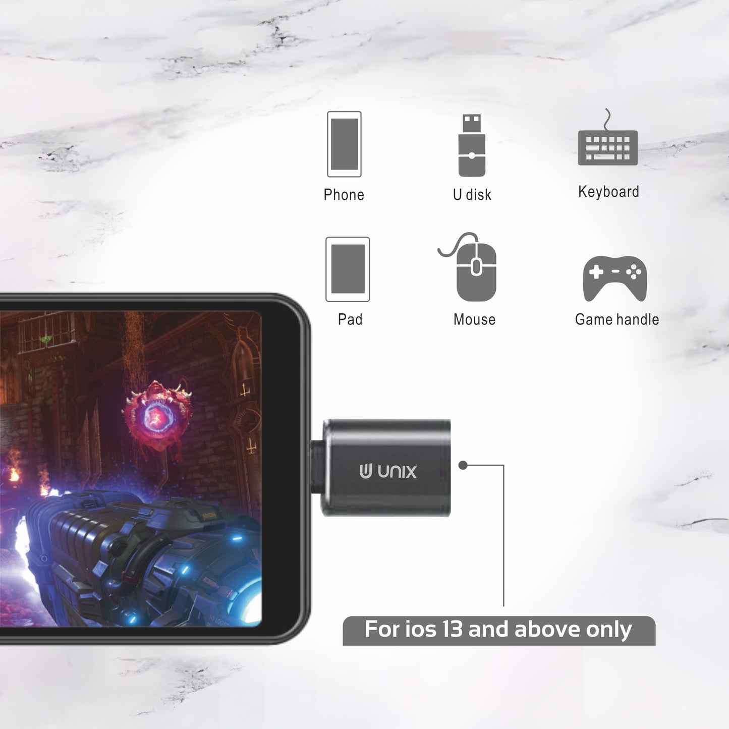 Unix OT i13 Lightning USB OTG Adapter