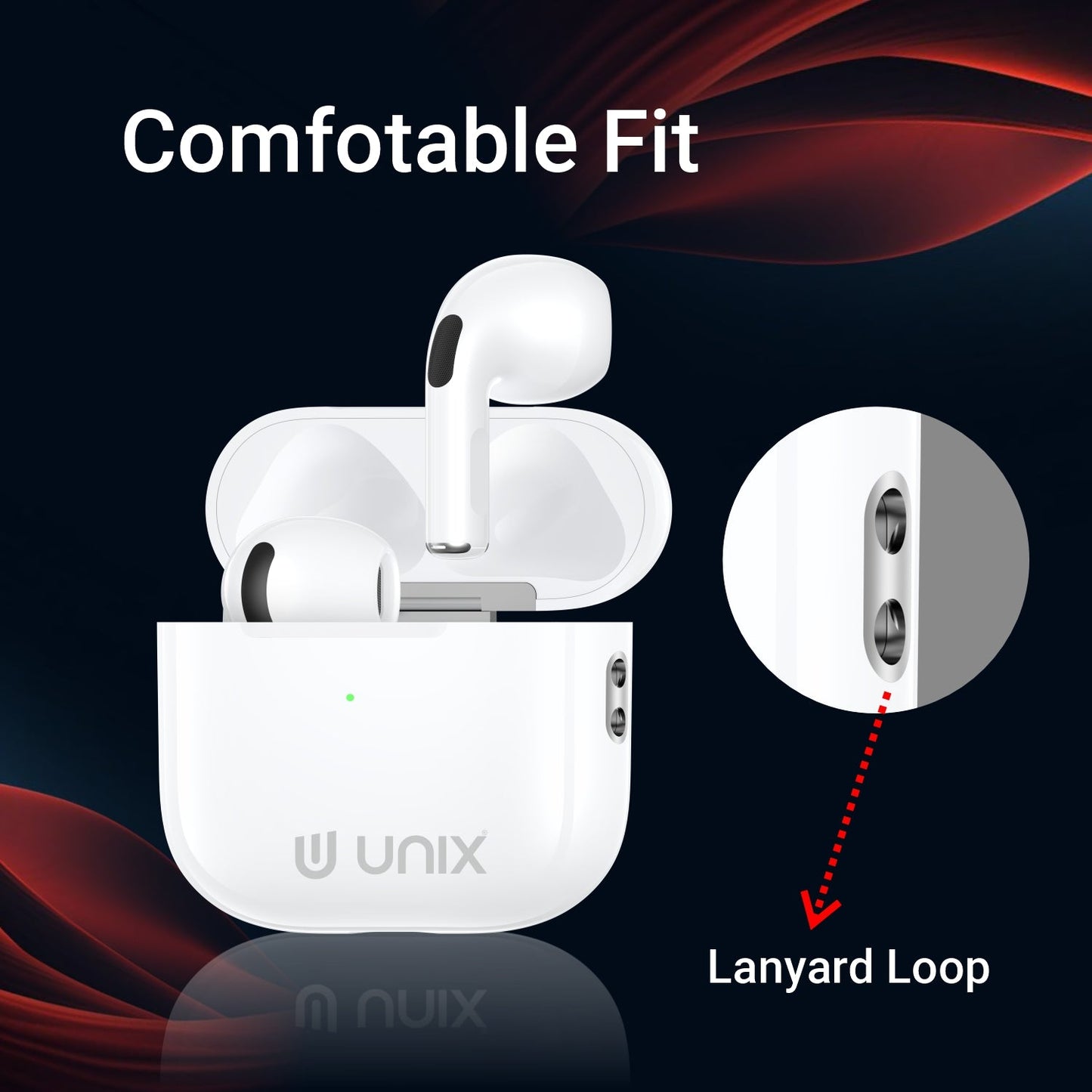 UNIX UX-3000 TWS Earbuds – 38-Hour Playtime, Clear Sound & Compact Stylish Design