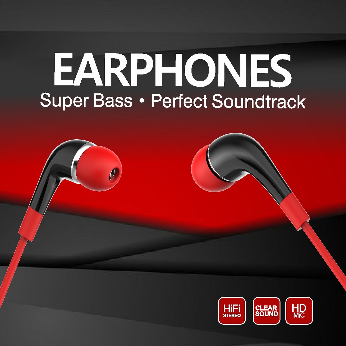 UNIX R55 Wired Earphones Hi-Fi Stereo Sound with Super Bass & In-Line Mic