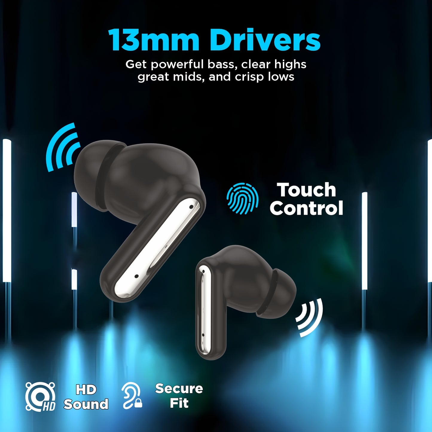 13mm driver earbuds 