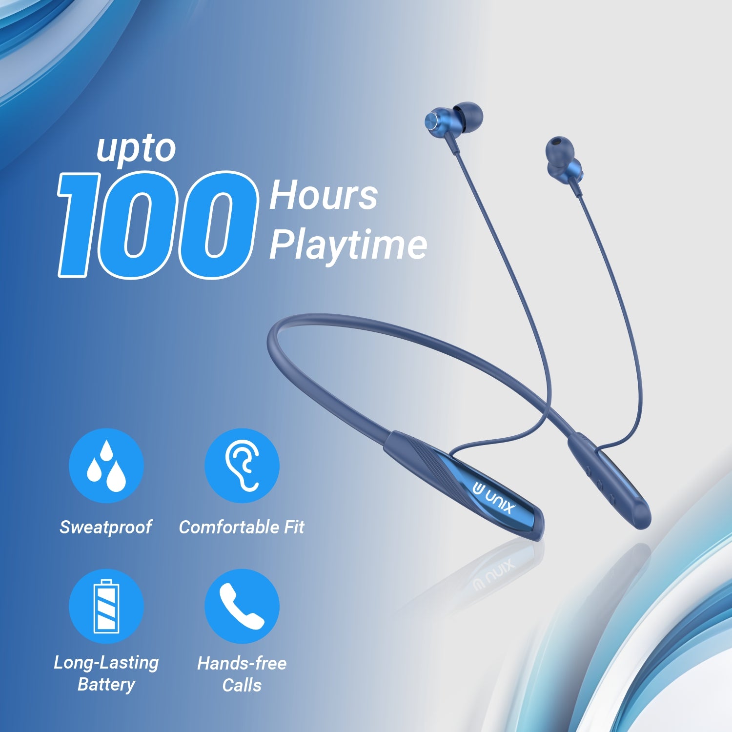 Unix UX-W1 Versa Wireless Neckband long battery 