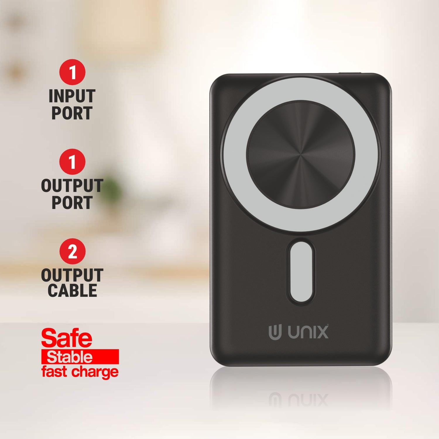 UNIX UX-1524 Rush 10000mAh Wireless Power Bank