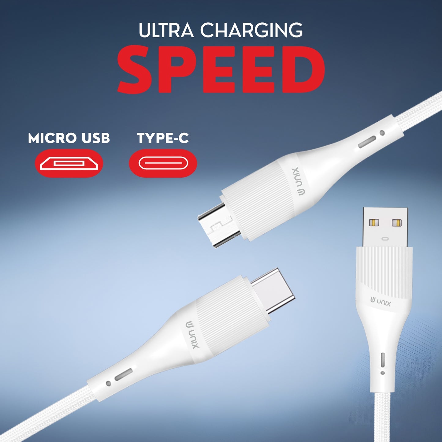 UNIX UX-R200 45W Fast Charging Nylon Cable