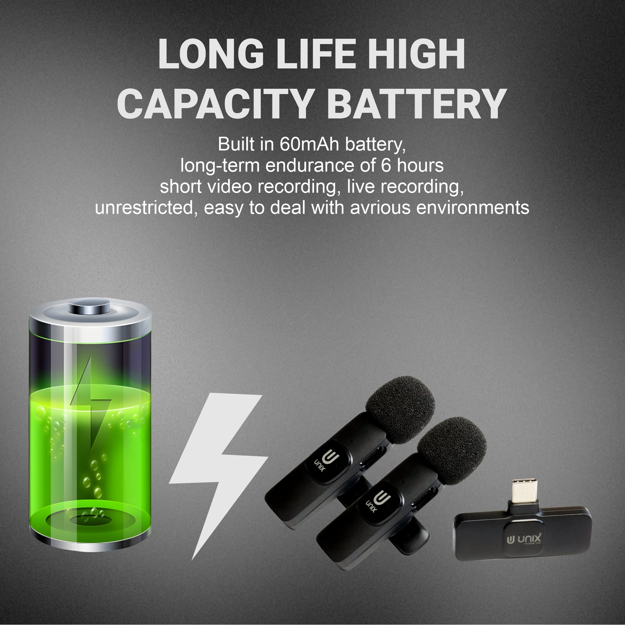 UNIX MC2 Wireless Dual Microphone