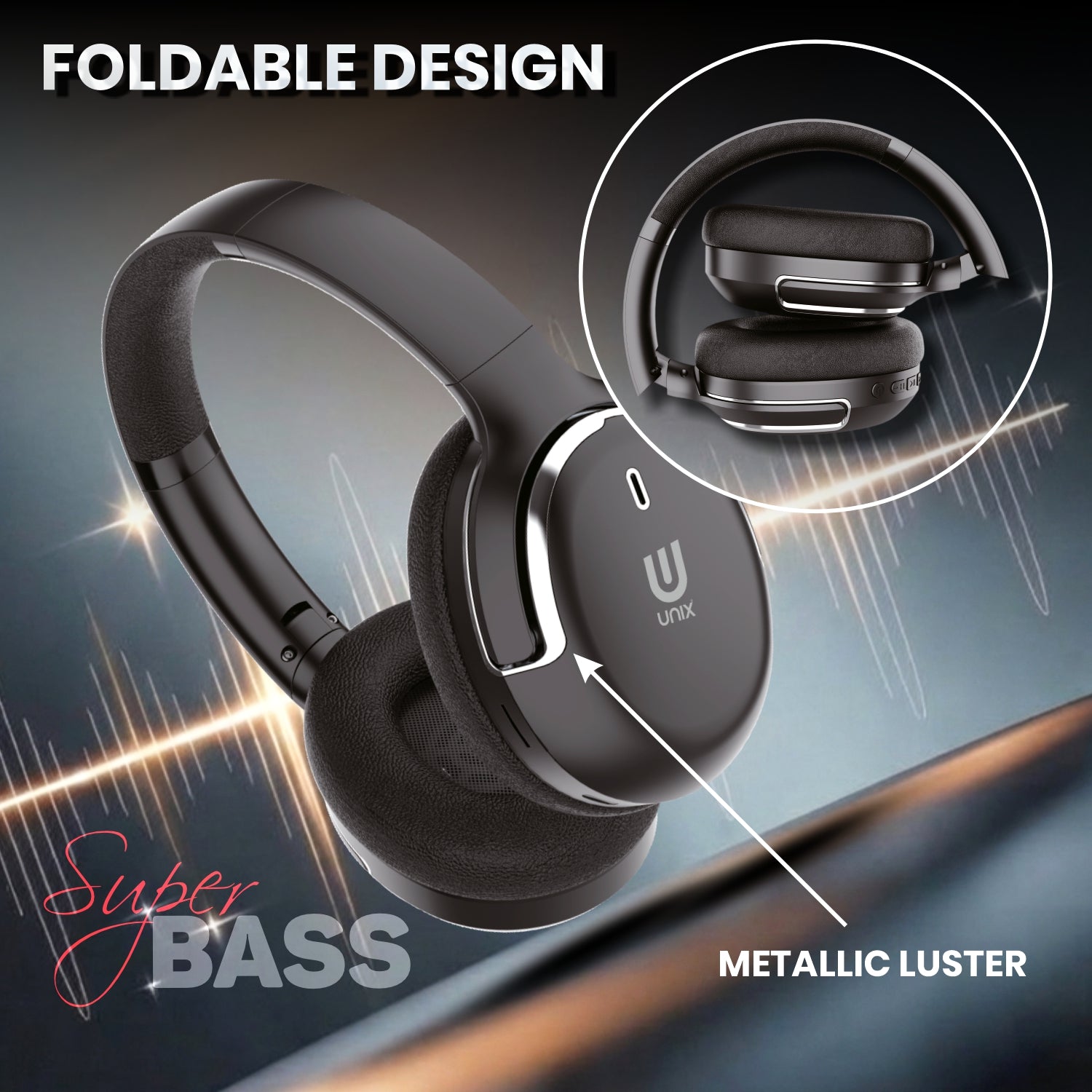 UNIX UX-W7 Major Wireless Over-Ear Headphone