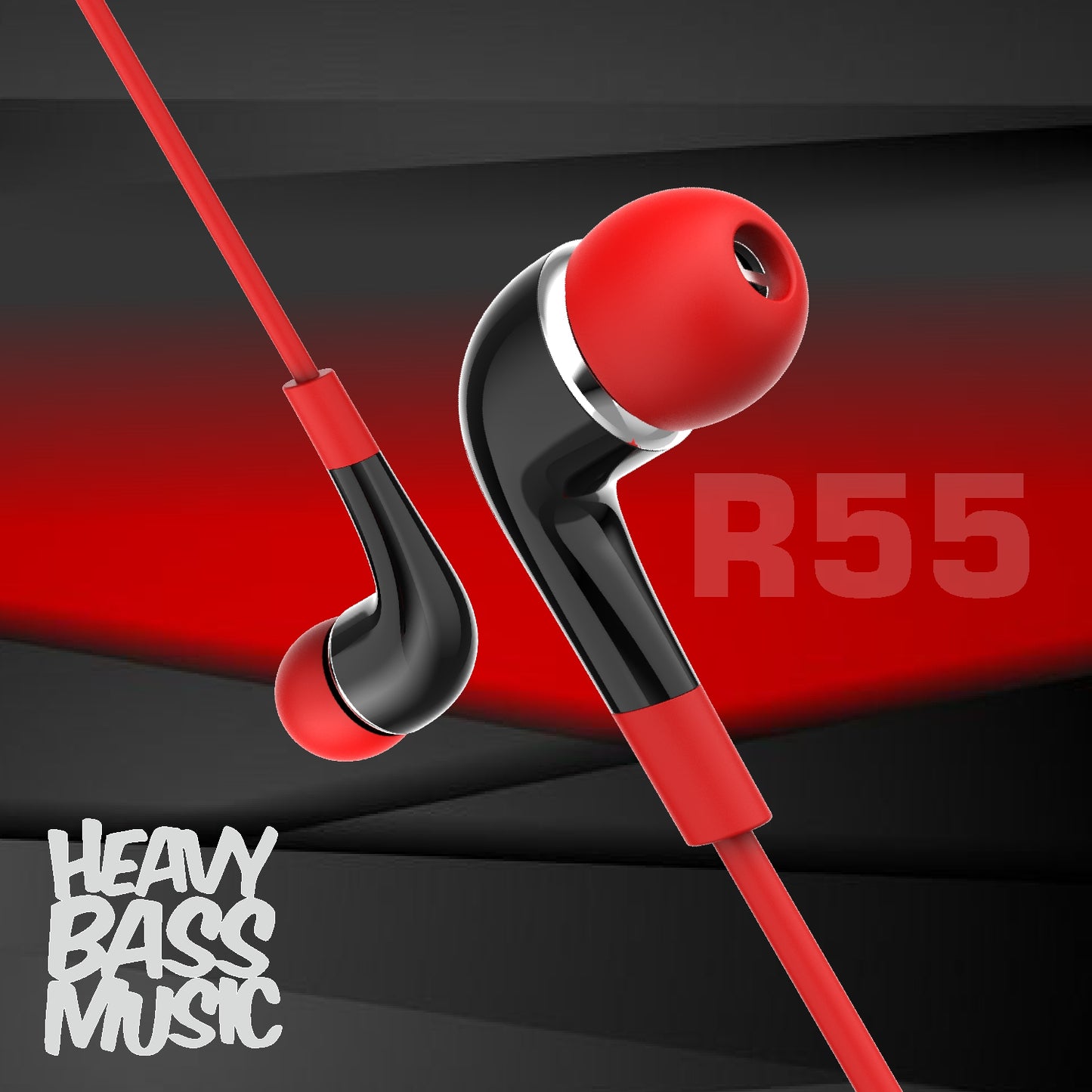 UNIX R55 Wired Earphones Hi-Fi Stereo Sound with Super Bass & In-Line Mic