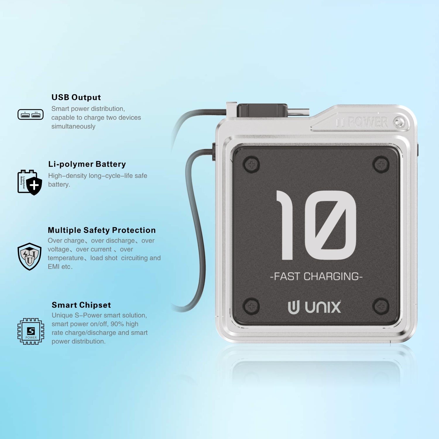 UNIX UX-1519 Neom 10000mAh Power Bank