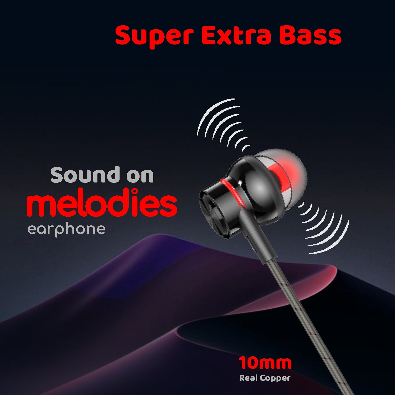 Unix Melodies Earphone – Hi-Fi Stereo, Super Bass & Crystal-Clear Sound