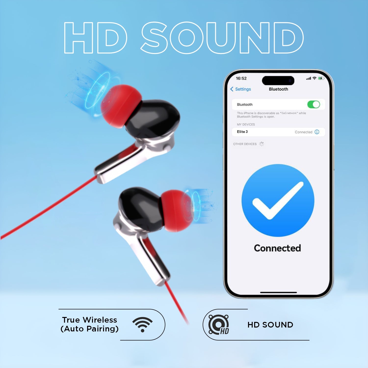 Unix Elite 3 Rocky Comfortable fit wireless neckband