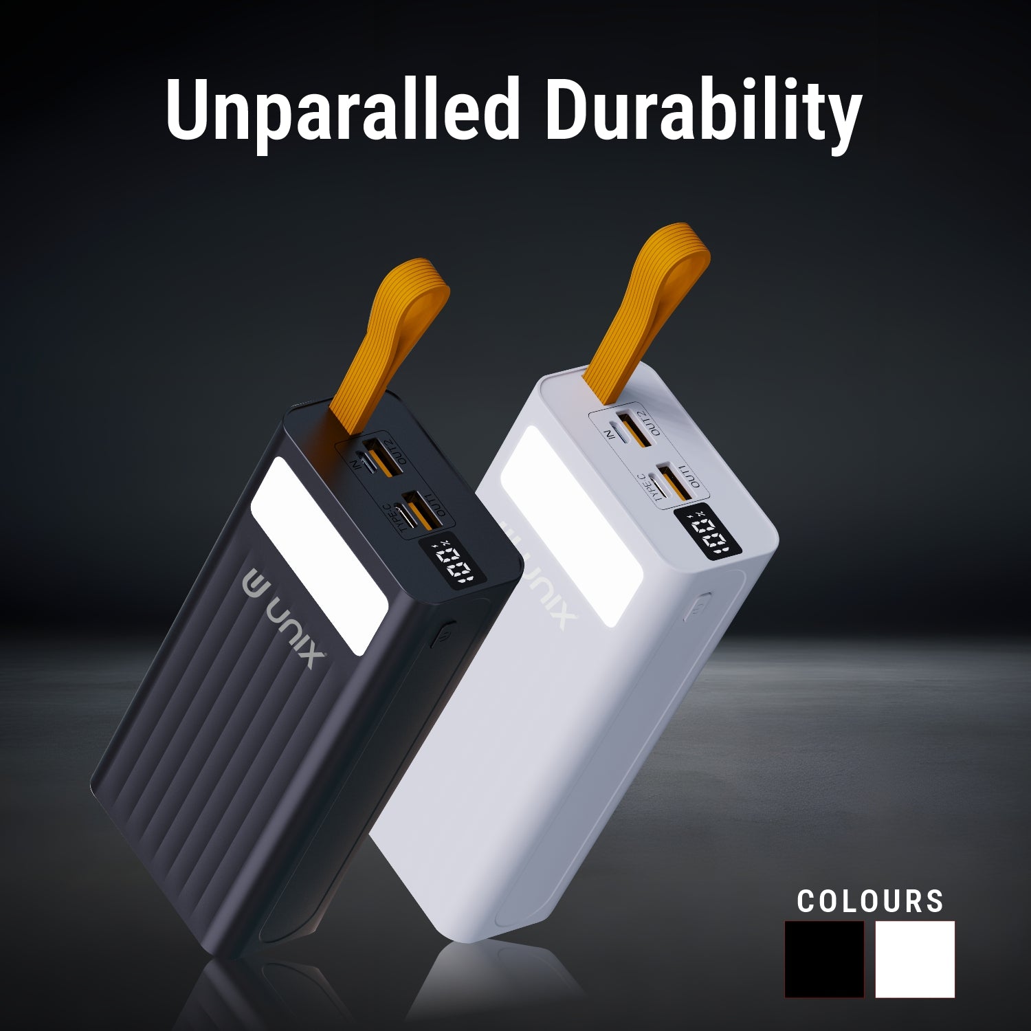 UNIX UX-1525 Pro 30000mAh Power Bank – Slim Design, PD 22.5W Fast Charging & Dual USB Output