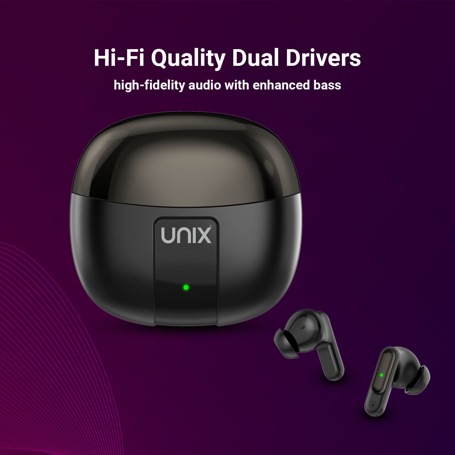 Unix UX-HP 20 Wireless Earbuds - Bluetooth 5.3, 40H Playtime, Fast Charging - Unixindia.