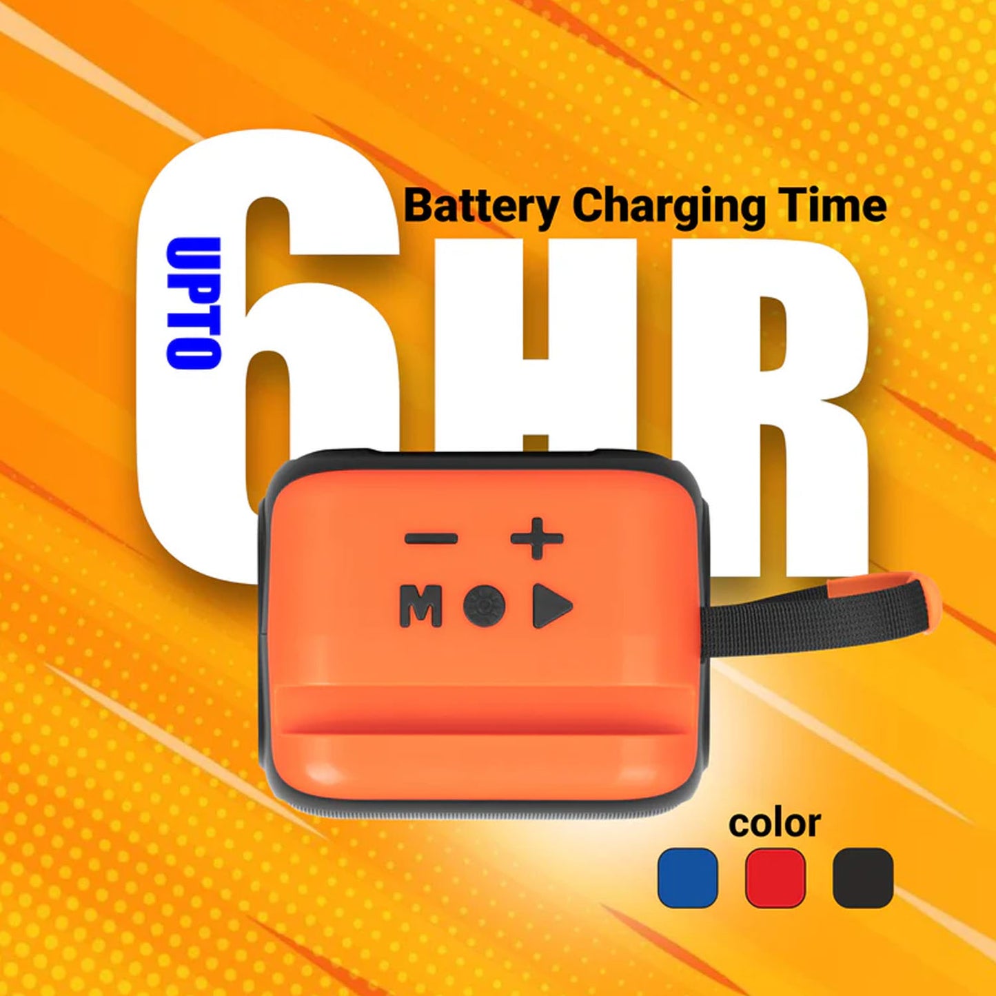 UNIX Kaboom XB-U66 Bluetooth Speaker – 8W Audio with Deep Bass, RGB Lights & Long Battery