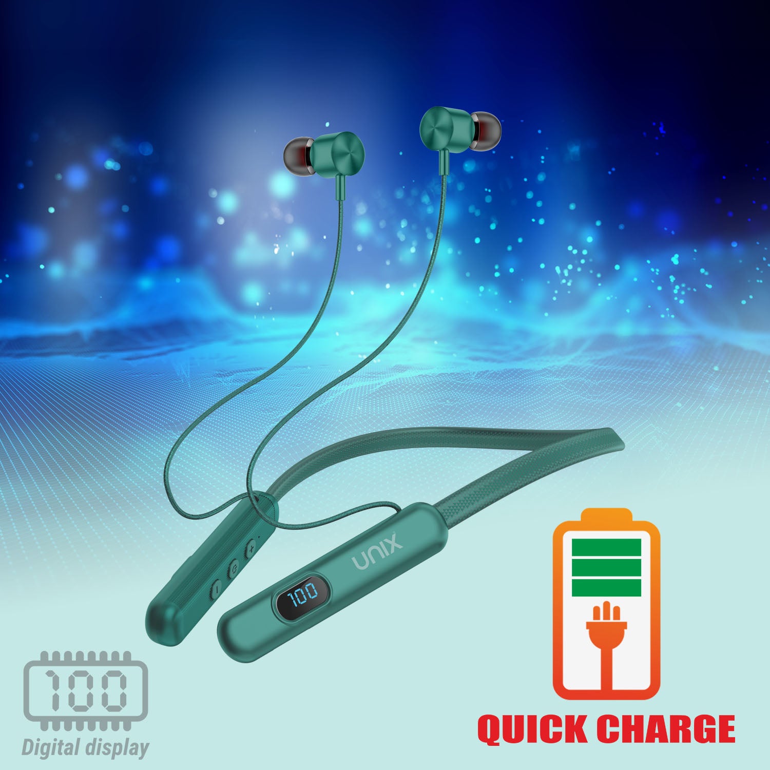 Unix UX-2000 Retro Best Wireless Neckband - Voice Changing with ENC