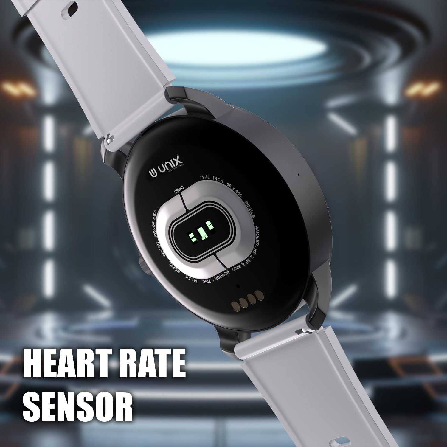 Unix USW-3 Storm Bluetooth Calling Smartwatch | 1.43" AMOLED Display, IP67 Waterproof, 5-Day Battery - Unixindia.