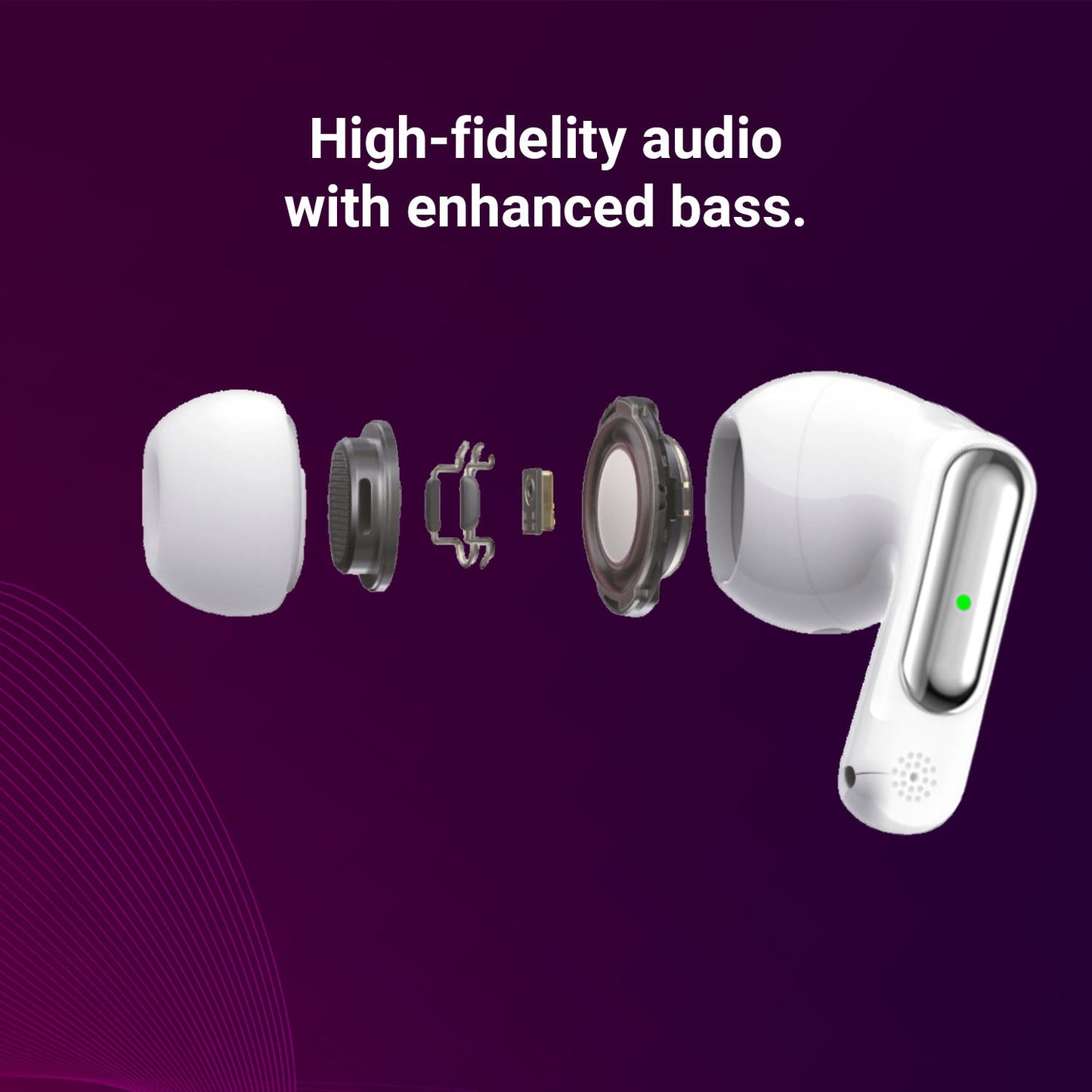 Unix UX-HP 20 Wireless Earbuds - Bluetooth 5.3, 40H Playtime, Fast Charging - Unixindia.