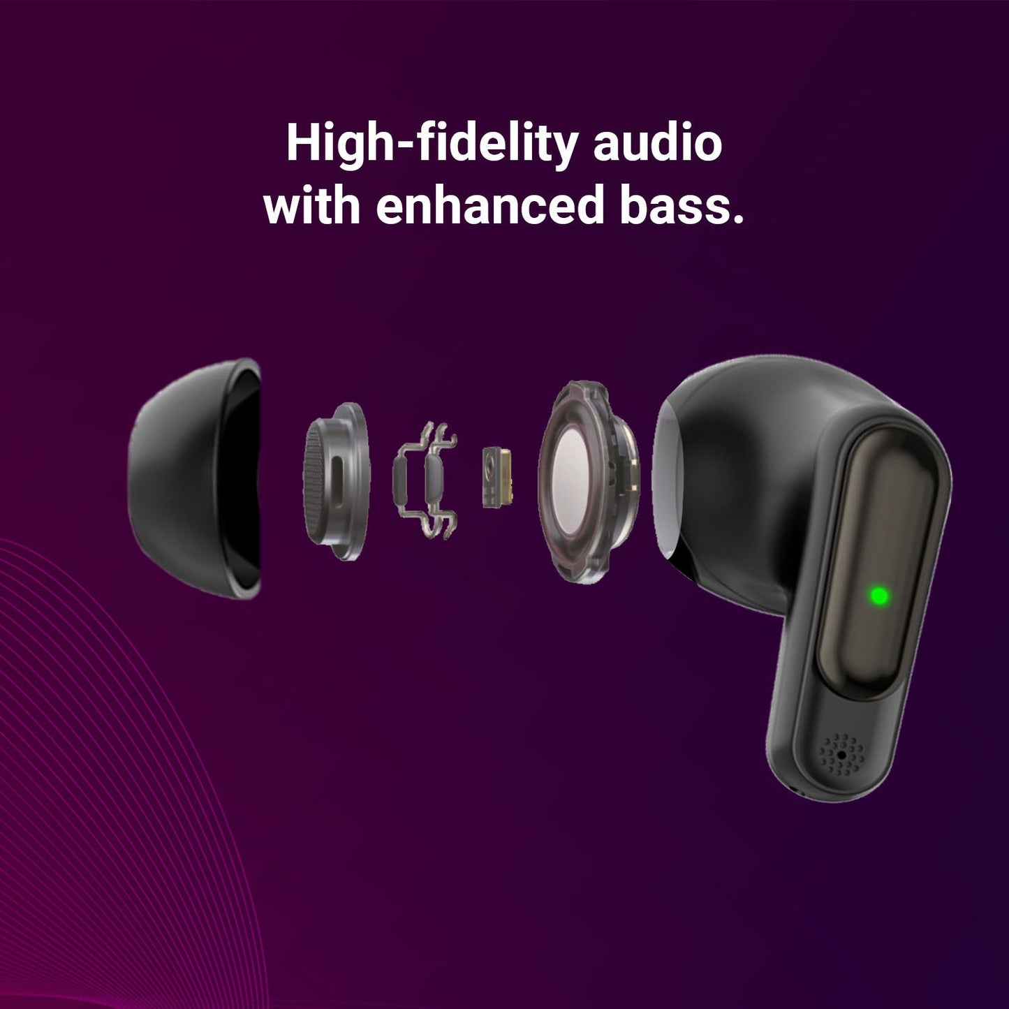 Unix UX-HP 20 Wireless Earbuds - Bluetooth 5.3, 40H Playtime, Fast Charging - Unixindia.