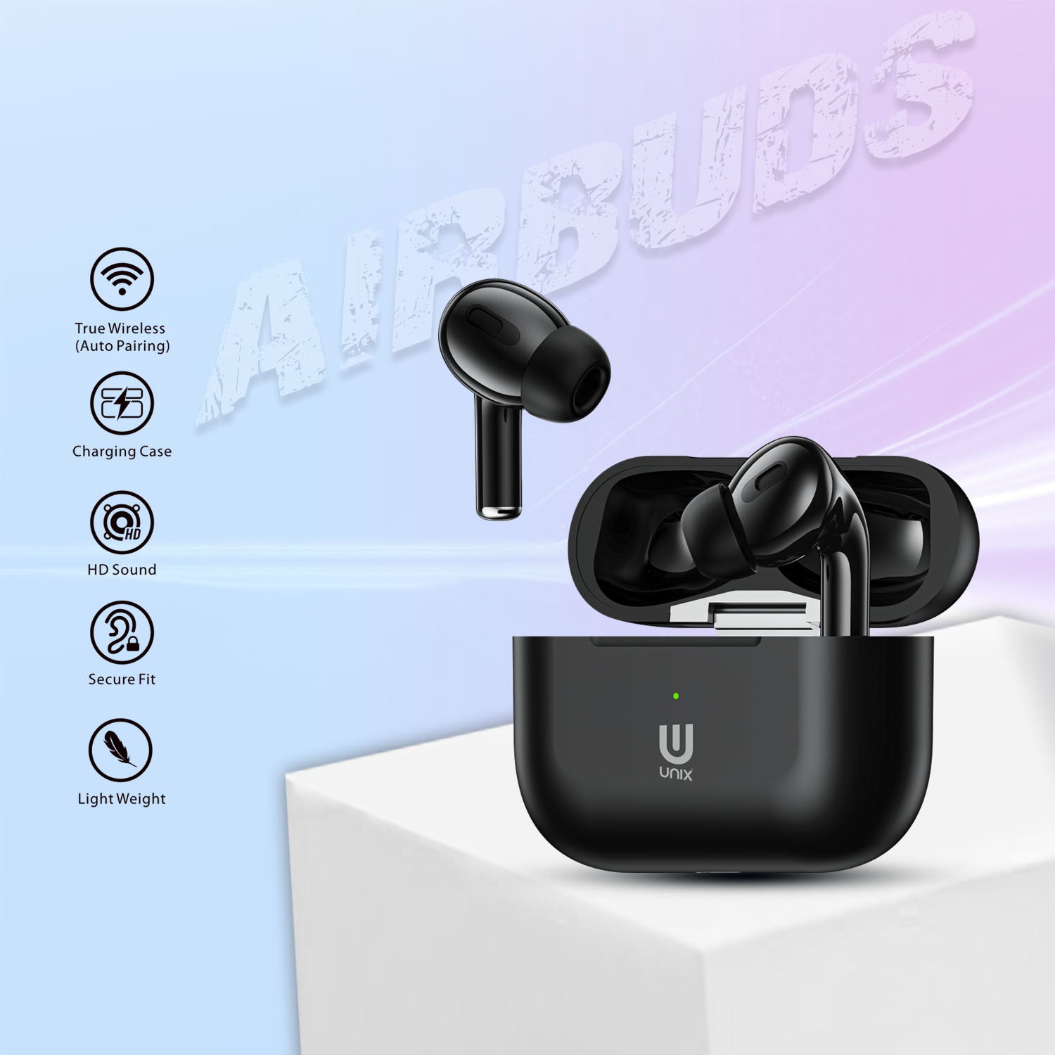 UNIX UX-666 Pro TWS Earbuds äóñ 32-Hour Playtime, 13mm Drivers & Premium Matte Finish