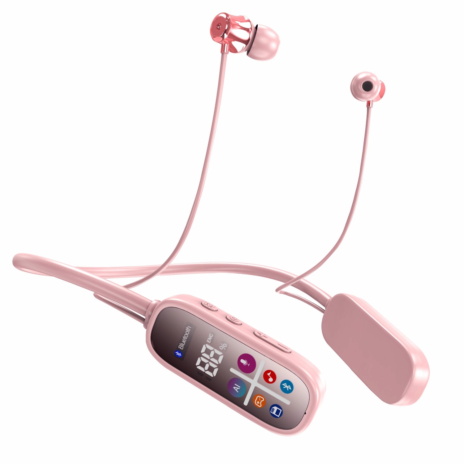 UNIX UX-480 Amor Bluetooth Neckband – Wireless Neckband with LCD Display, Voice Changer & 90 Hours Playtime