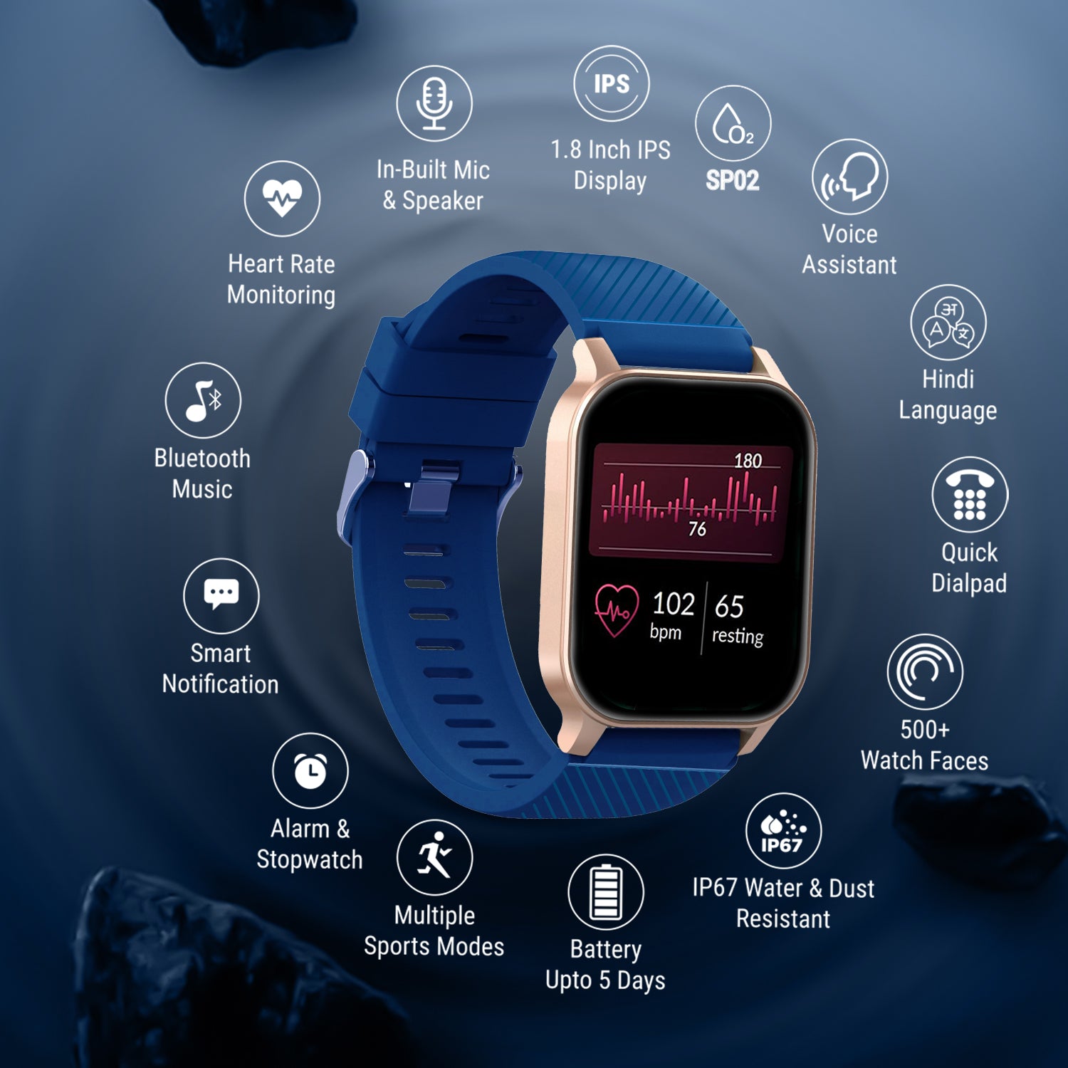 Unix USW-1 Breeze Bluetooth Calling Smartwatch - Unixindia.