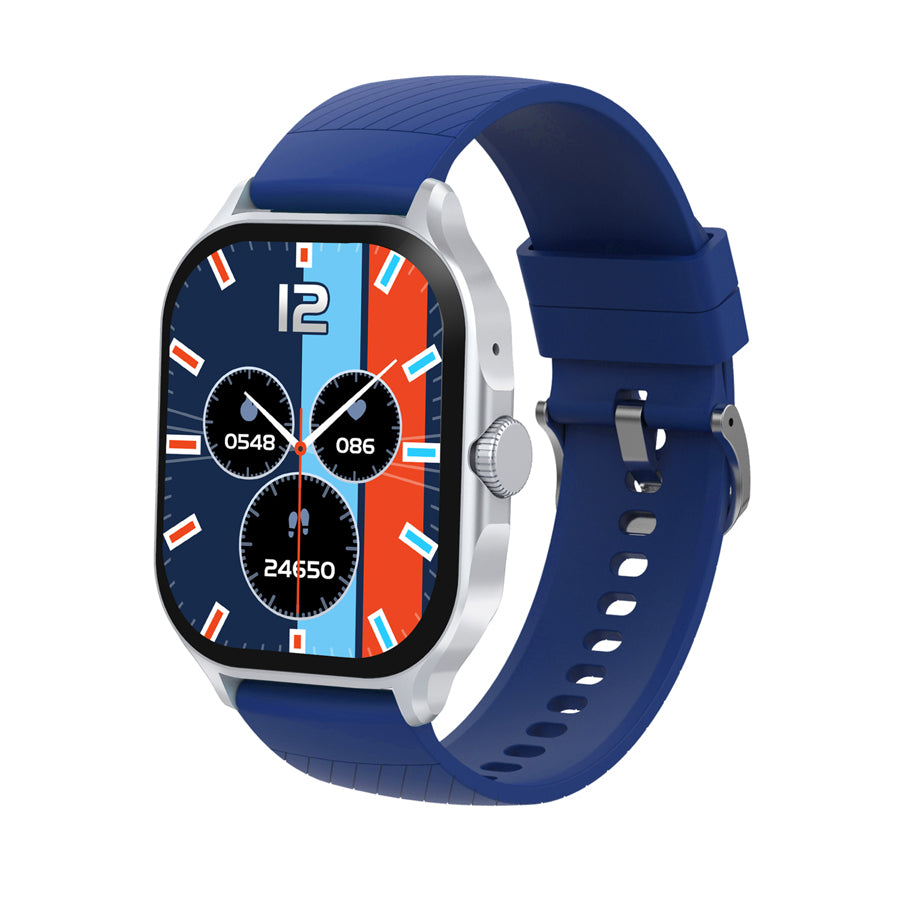 Unix USW-2 Hydra Bluetooth Calling Smartwatch | 2.1" IPS Display, Free Metal Strap, 6-Day Battery Silver