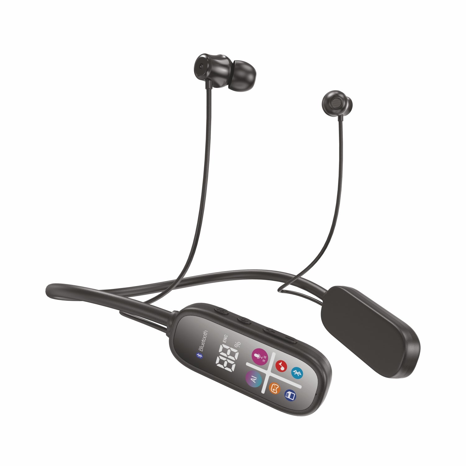 UNIX UX-480 Amor Bluetooth Neckband – Wireless Neckband with LCD Display, Voice Changer & 90 Hours Playtime