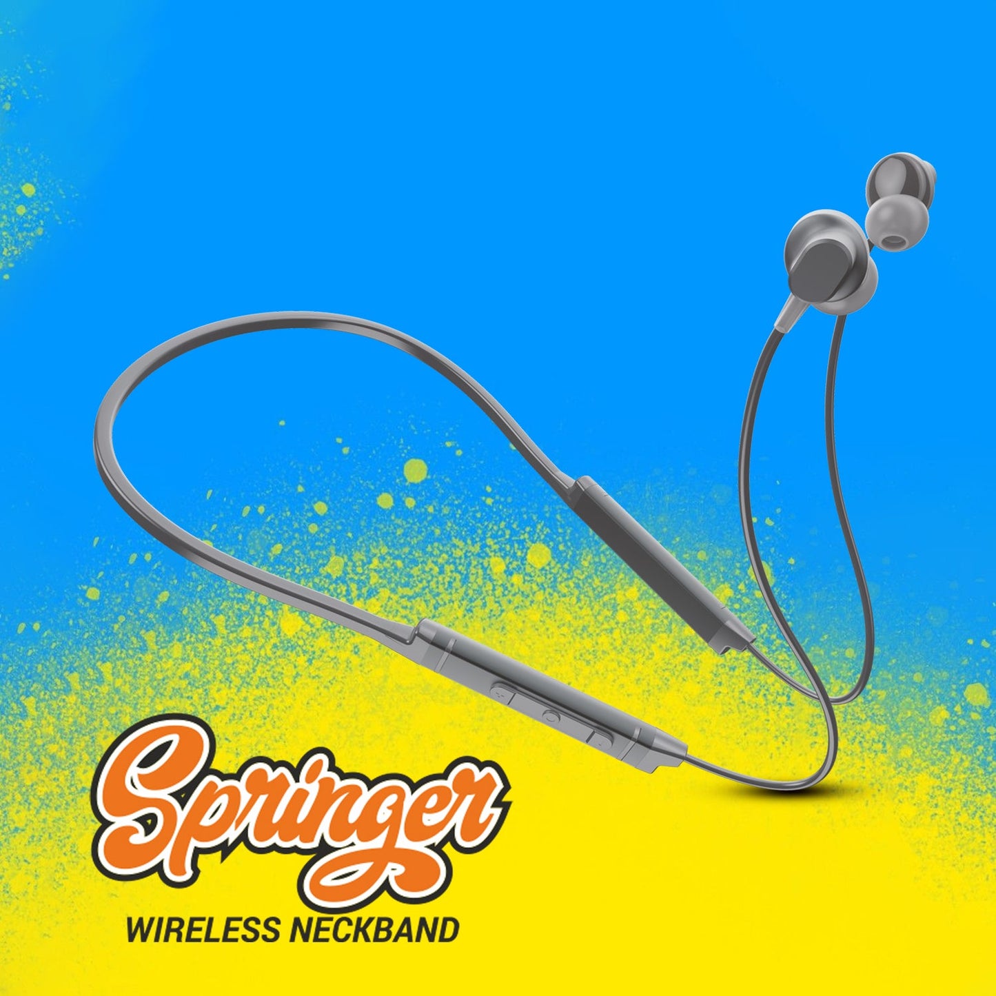 UNIX Ux-900 Springer Wireless Neckband – Up to 52 Hours Playtime, Premium Bass, Type-C Fast Charging - Unixindia.